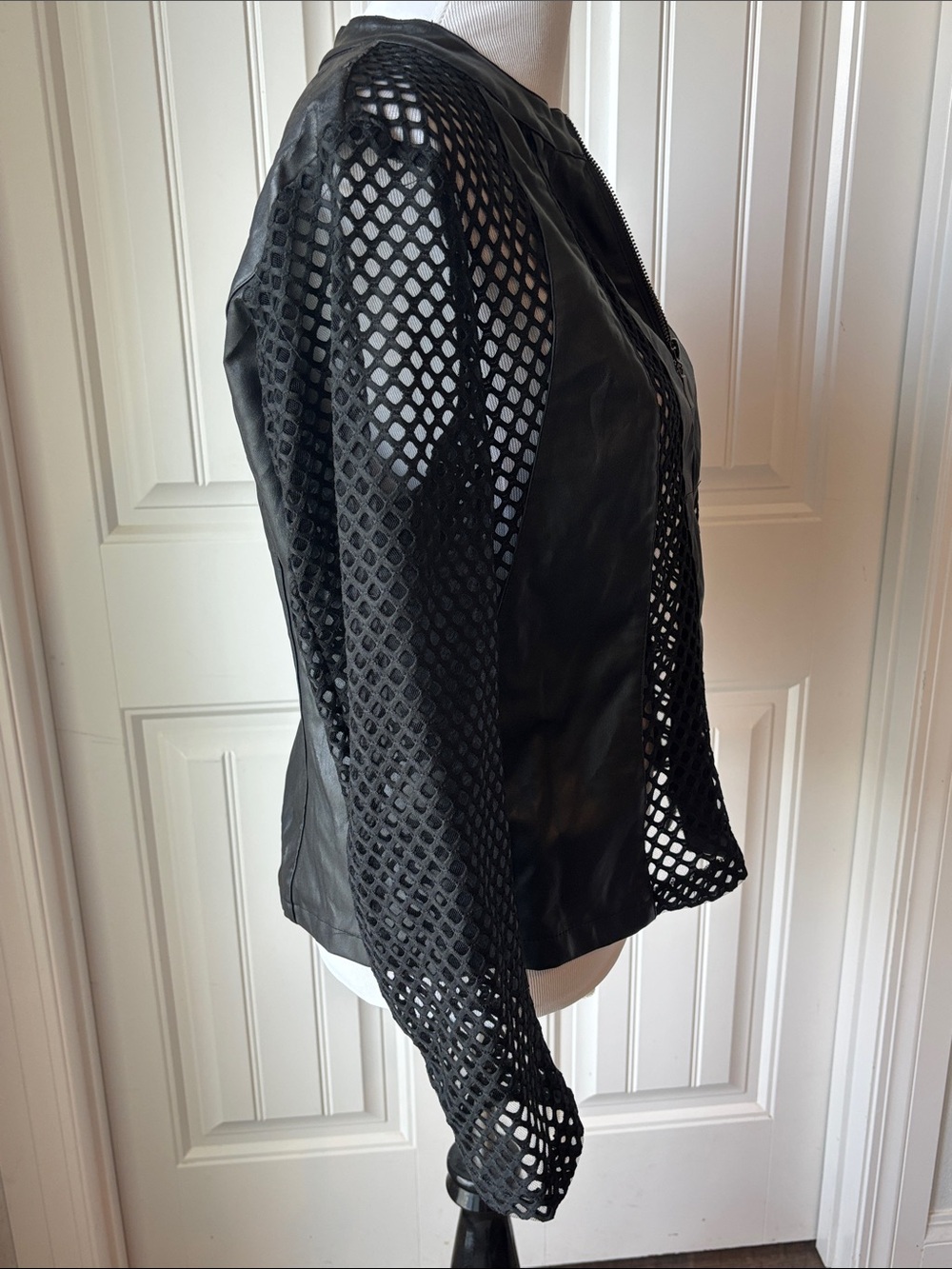 Ashley Stewart Black Faux Leather Zip-Front Jacket - Picture 8 of 13